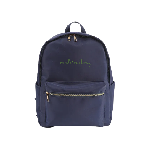juju + stitch Personalized Custom Embroidered Accessories Navy Nylon Classic Backpack