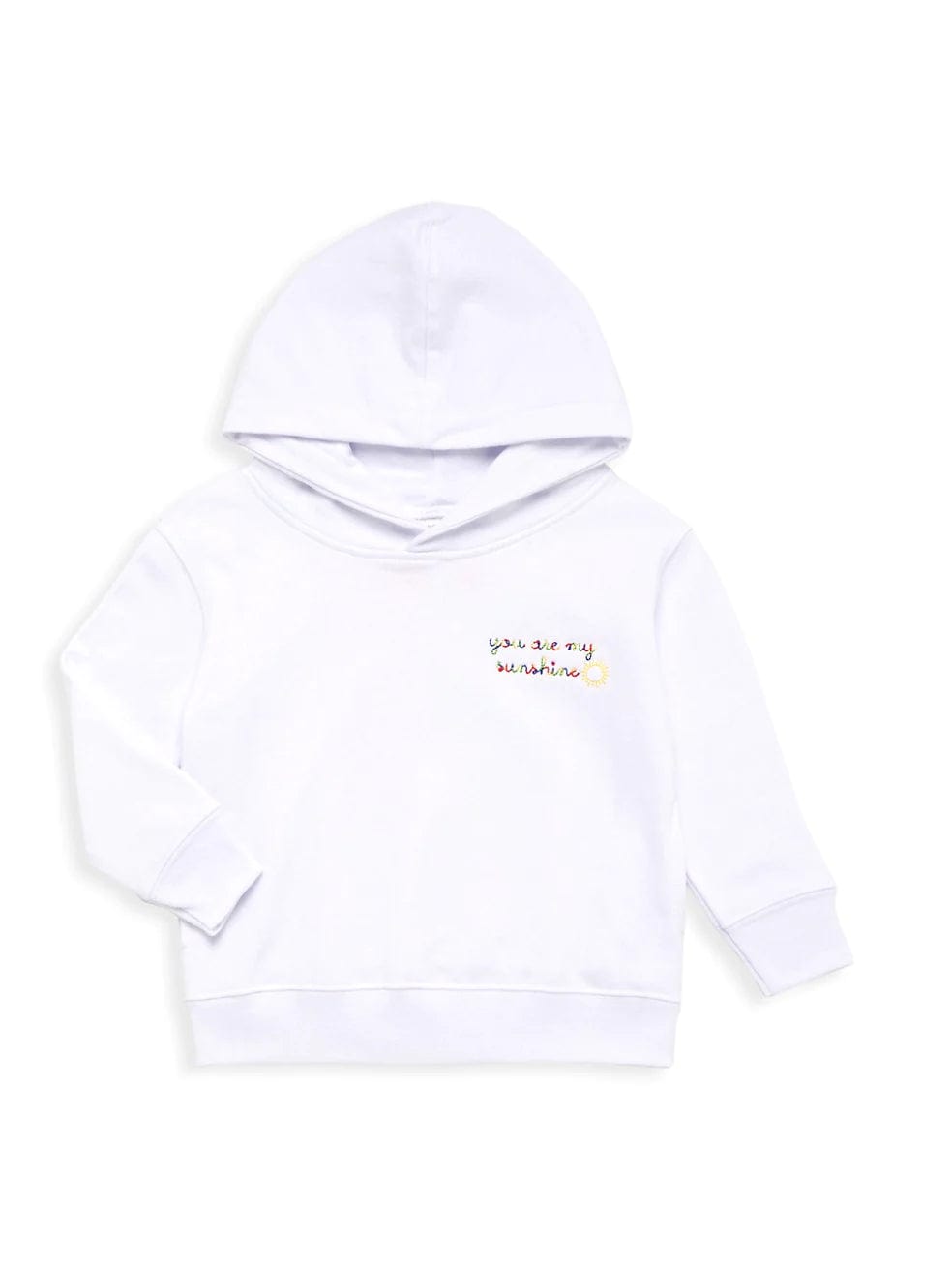 juju + stitch Personalized Custom Embroidered 2T / White "you are my sunshine" Baby + Little Kid Pullover Hoodie