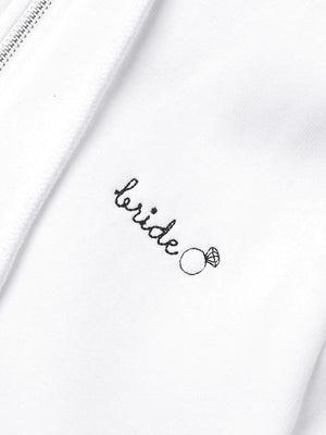 juju + stitch Personalized Custom Embroidered Bride + Bridal Party Adult Zip-Up Hoodie