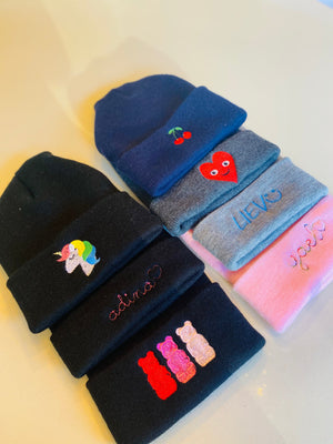 juju + stitch Personalized Custom Embroidered Icons Beanie Hat