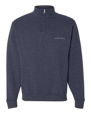 juju + stitch Personalized Custom Embroidered Sweatshirts & Hoodies Adult Half Zip Fleece Sweatshirt (Unisex)