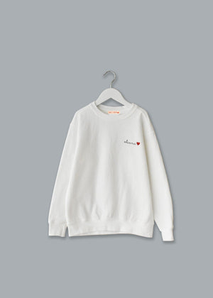 Big Kids Vintagewash Crewneck Sweatshirt juju + stitch XS (4-5) / White custom personalized script embroidered vintage crewneck fleece sweatshirt