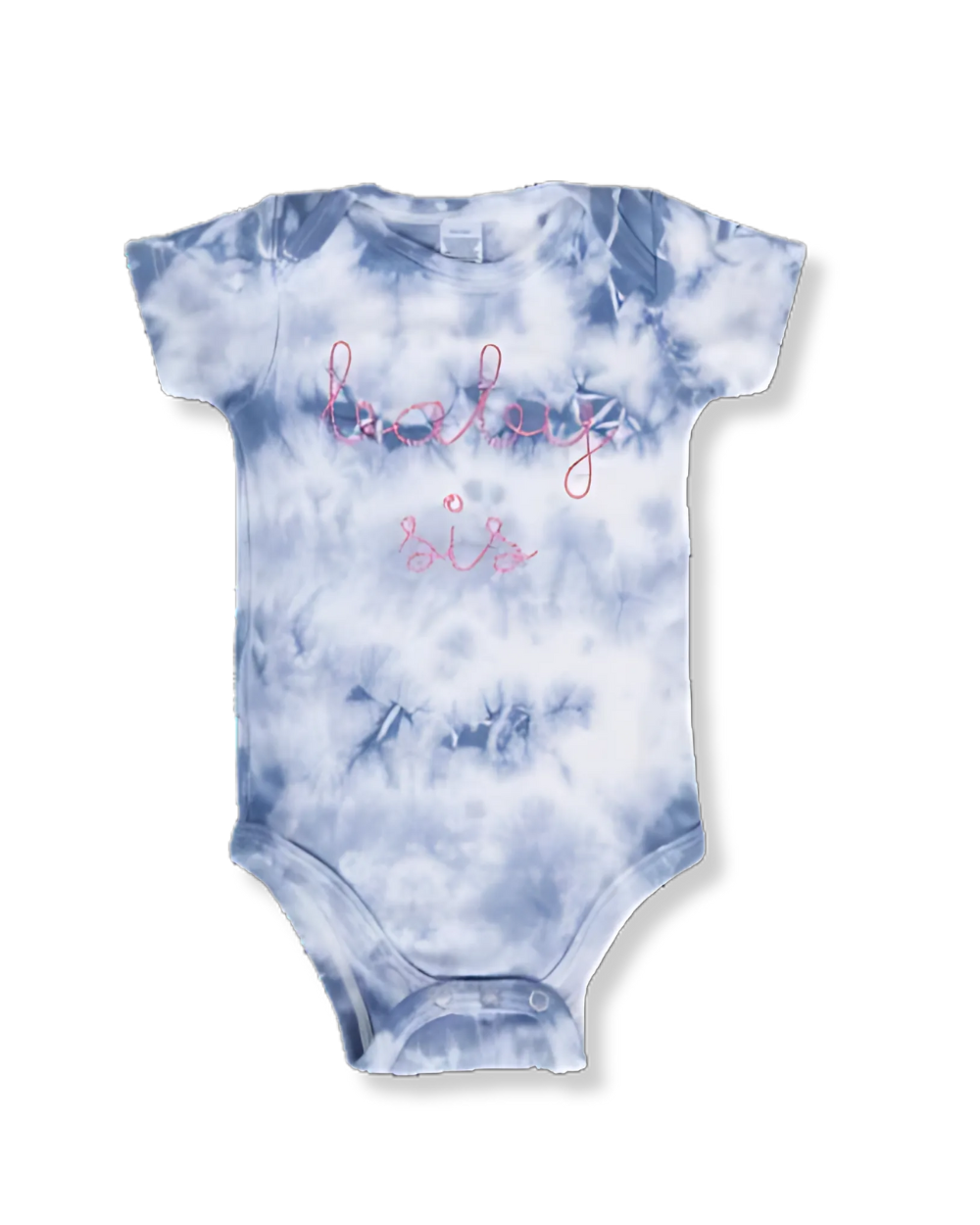 Baby bro + baby sis tie dye onesie – pre-embroidered