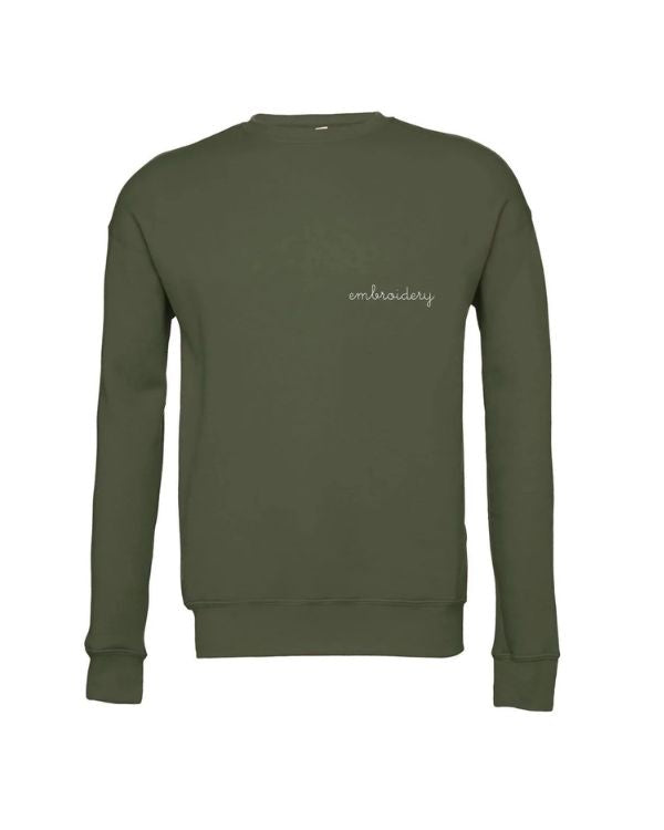 Adult Supersoft Classic Crewneck Sweatshirt (Unisex) Custom Embroidered