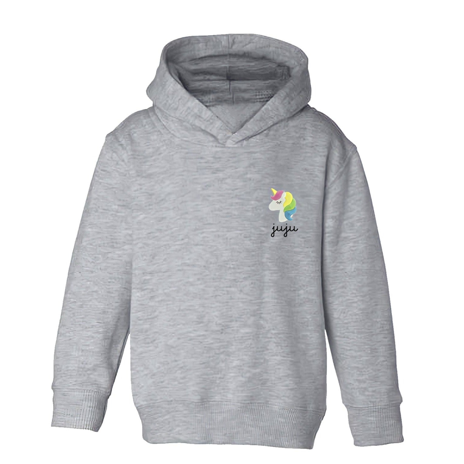 Personalized unicorn hoodie for kids – custom embroidered