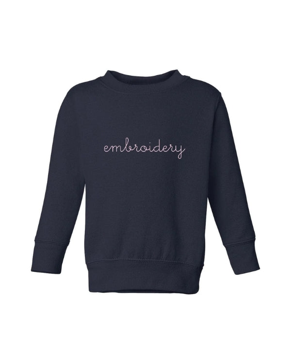Little kids crewneck sweatshirt – personalized & custom embroidered