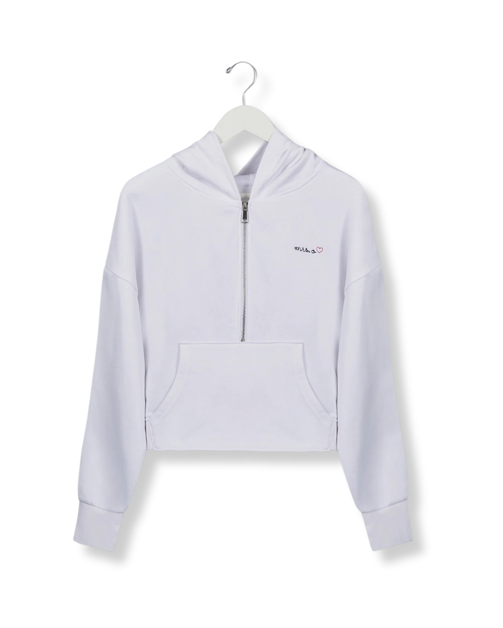 Ladies’ Cropped Half Zip Hoodie – Personalized & Custom Embroidered with Name
