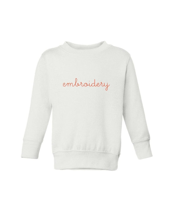 Little kids crewneck sweatshirt – personalized & custom embroidered