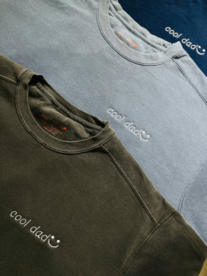 "cool dad :)" Adult Vintagewash Crewneck Sweatshirt