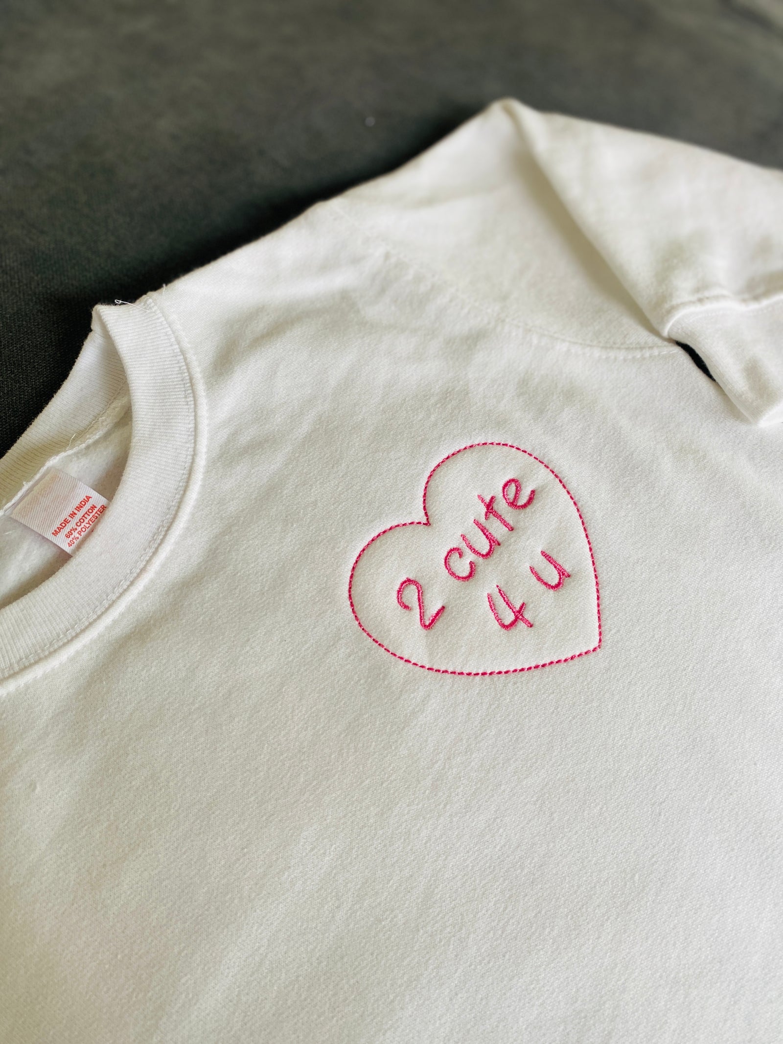 "2 Cute 4 U" Little Kid Classic Crewneck Fleece