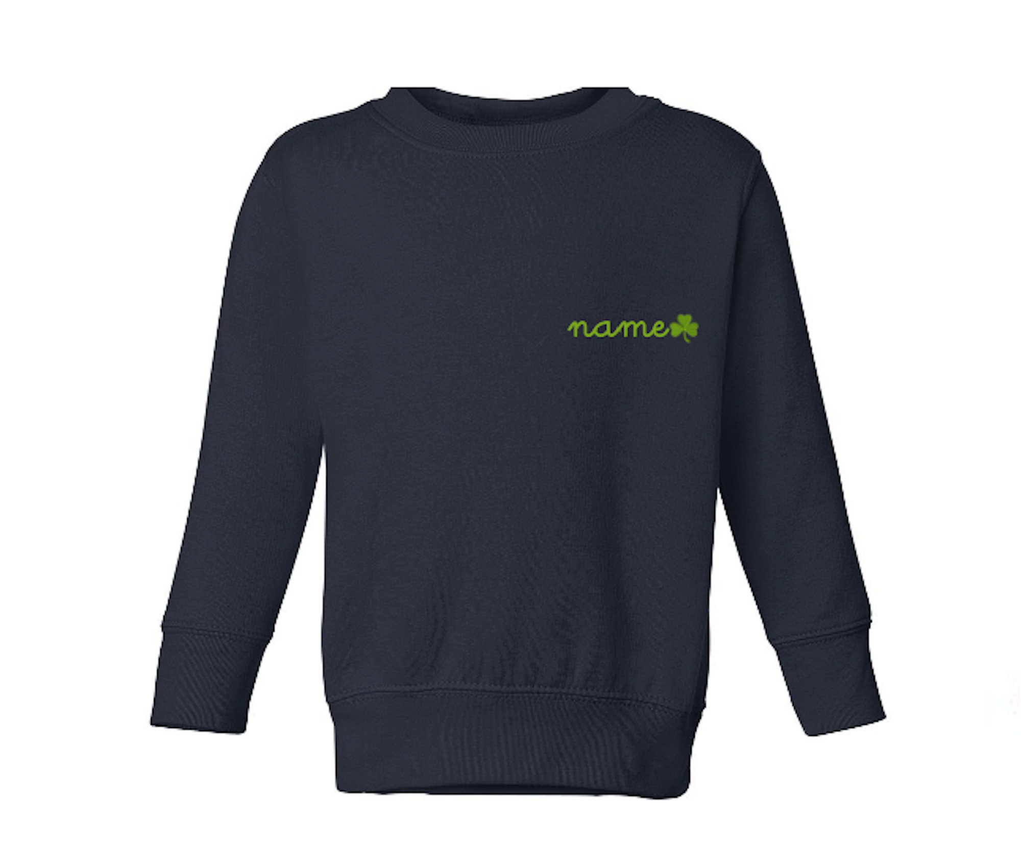 Shamrock Baby + Little Kid Classic Crewneck, Personalized
