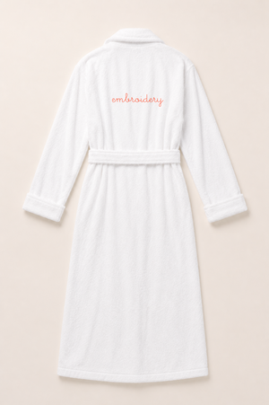 Custom embroidered Turkish terry cotton robe