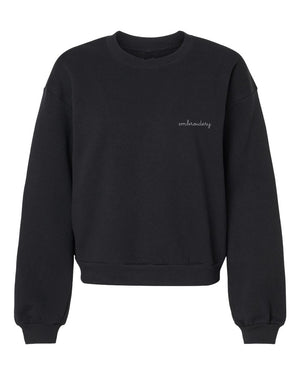 New! Ladies' *Slightly* Cropped Crewneck