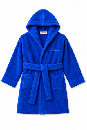 Kids Turkish Cotton Hooded Bath Robe – Custom Embroidered
