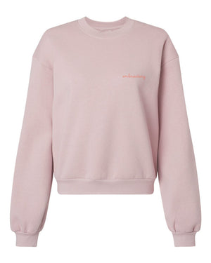 New! Ladies' *Slightly* Cropped Crewneck