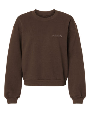 New! Ladies' *Slightly* Cropped Crewneck