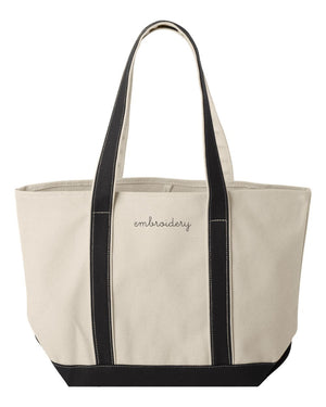 Large Boat Tote - Custom Embroidered