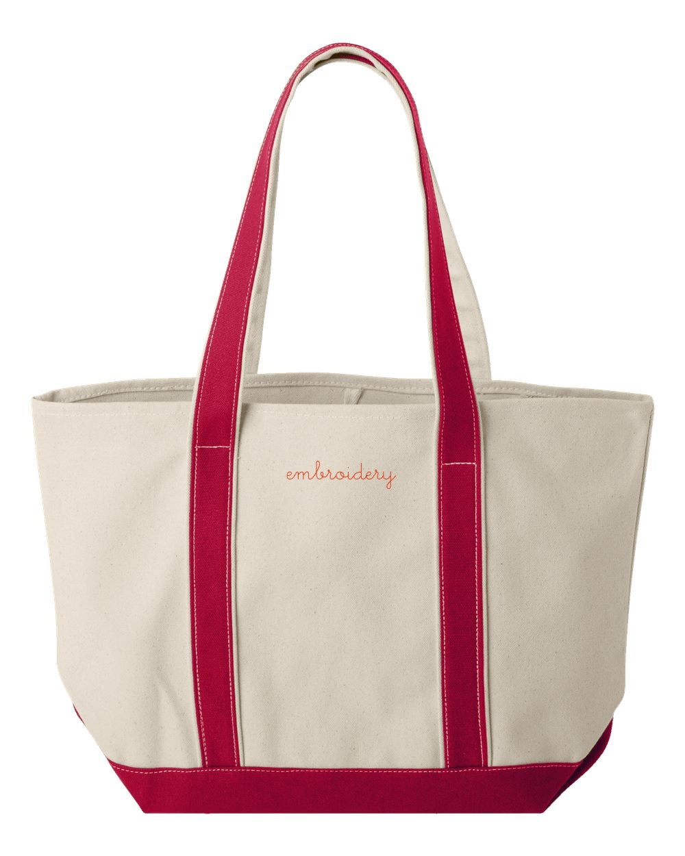 Large Boat Tote - Custom Embroidered
