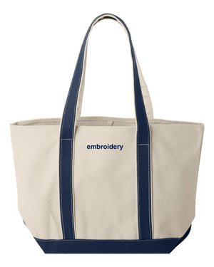 Large Boat Tote - Custom Embroidered