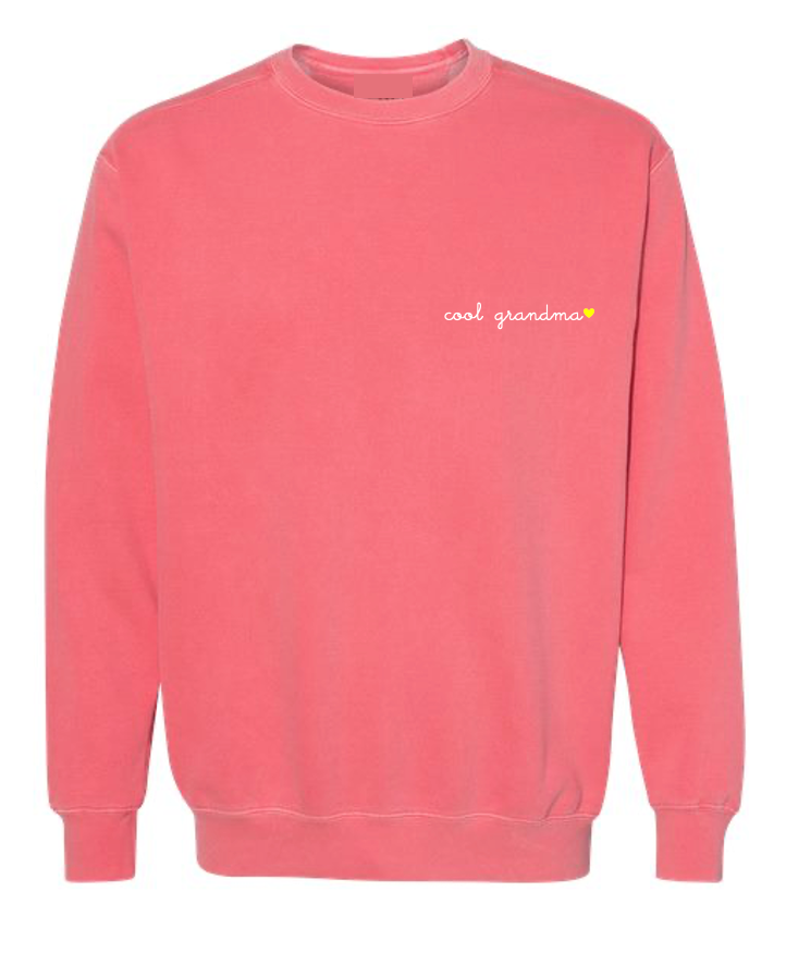 Lilac cool grandma embroidered sweatshirt
