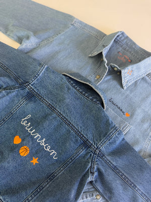 Adult Oversized Button Down - Custom Embroidered