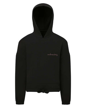 New! Girls Cropped Hoodie - Custom Embroidered