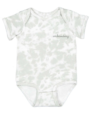 Baby Tie-Dye Shortsleeve Onesie - Custom Embroidered