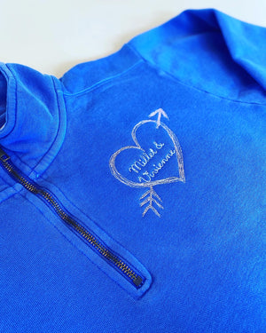 Adult Vintagewash Half Zip Fleece Sweatshirt (Unisex) - Custom Embroidered