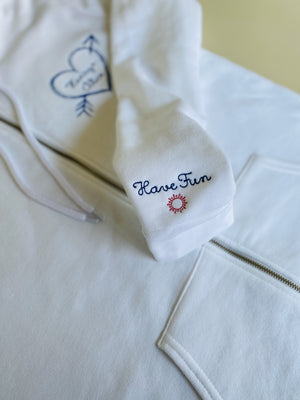Adult Zip Fleece Hoodie (Unisex) - Custom Embroidered