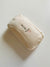 juju + stitch Personalized Custom Embroidered Accessories Beige Nude Bridal Cosmetic Nylon Pouch