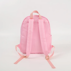 juju + stitch Personalized Custom Embroidered Accessories Pink Nylon Classic Backpack