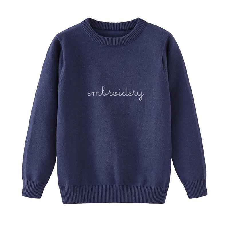 Little kids knit sweater – personalized & custom embroidered