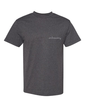 Solid t-shirt – personalized & custom embroidered