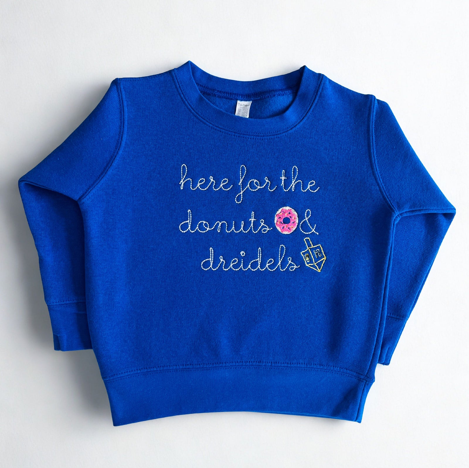 donuts&dreidels kids Hanukkah sweatshirt 