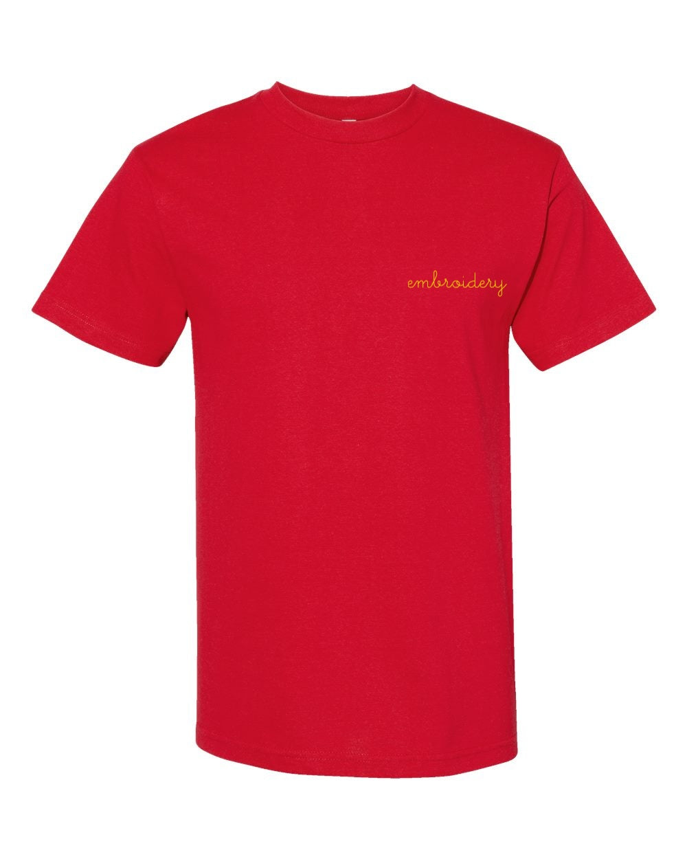 Solid t-shirt – personalized & custom embroidered