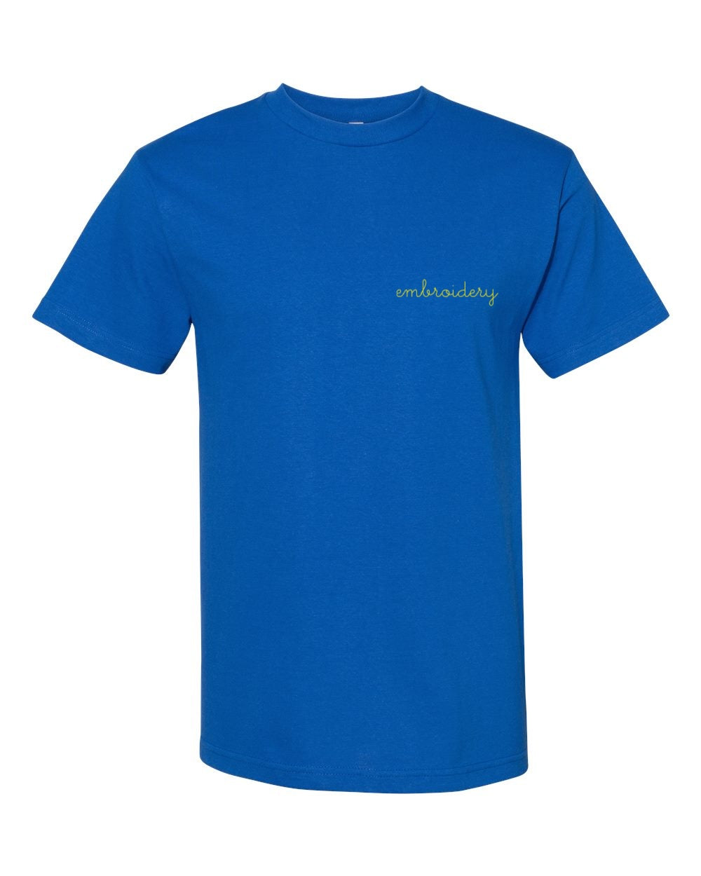 Solid t-shirt – personalized & custom embroidered