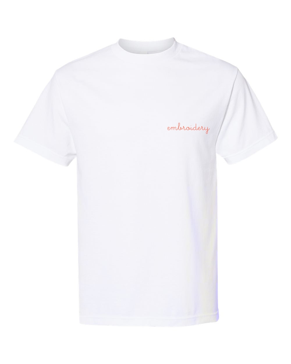 White t-shirt – personalized & custom embroidered
