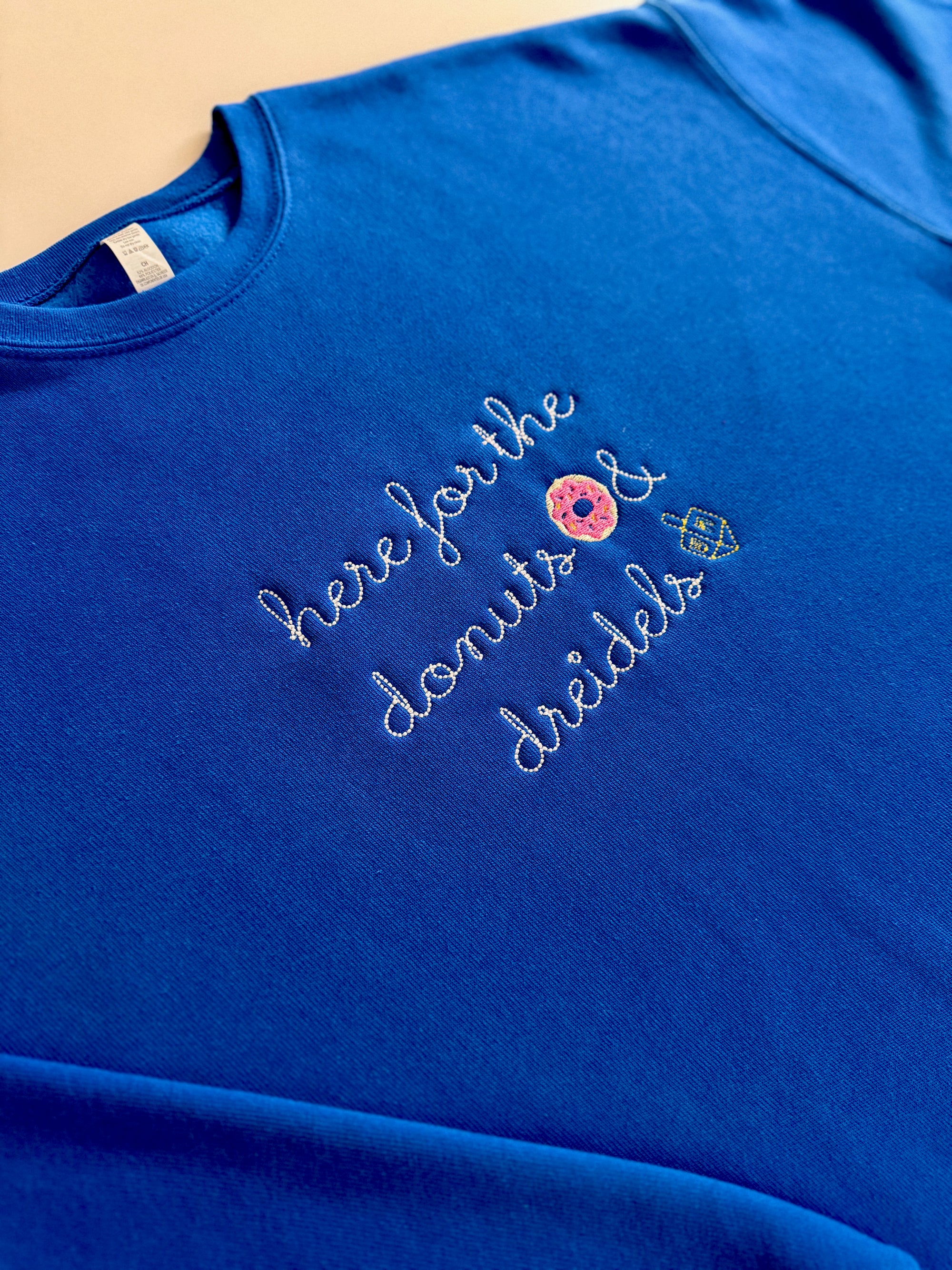 Donuts & Dreidels Adult Classic Crewneck Fleece