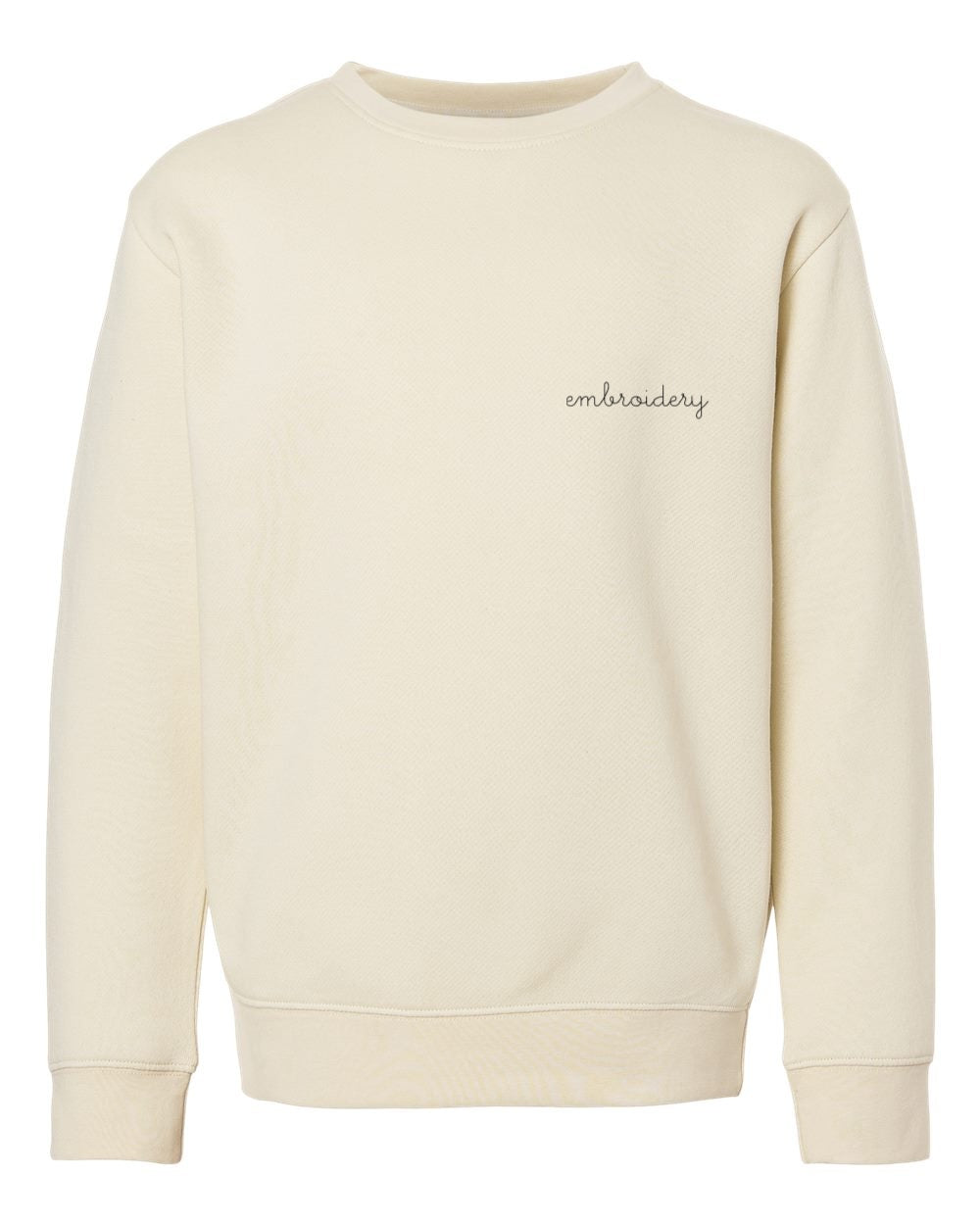 Big Kids Classic Crewneck Fleece Sweatshirt - Custom Embroidered