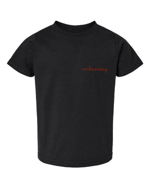 Custom embroidered cotton short sleeve t-shirt for kids