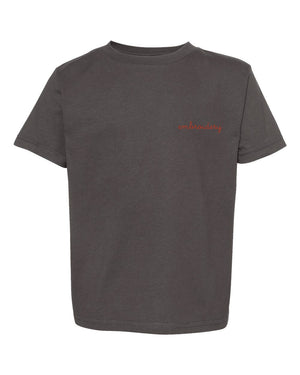 Custom embroidered cotton short sleeve t-shirt for kids
