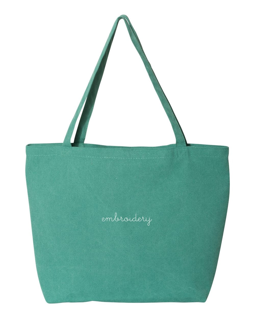 Personalized canvas tote bag – custom embroidered