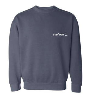 "cool dad :)" Adult Vintagewash Crewneck Sweatshirt