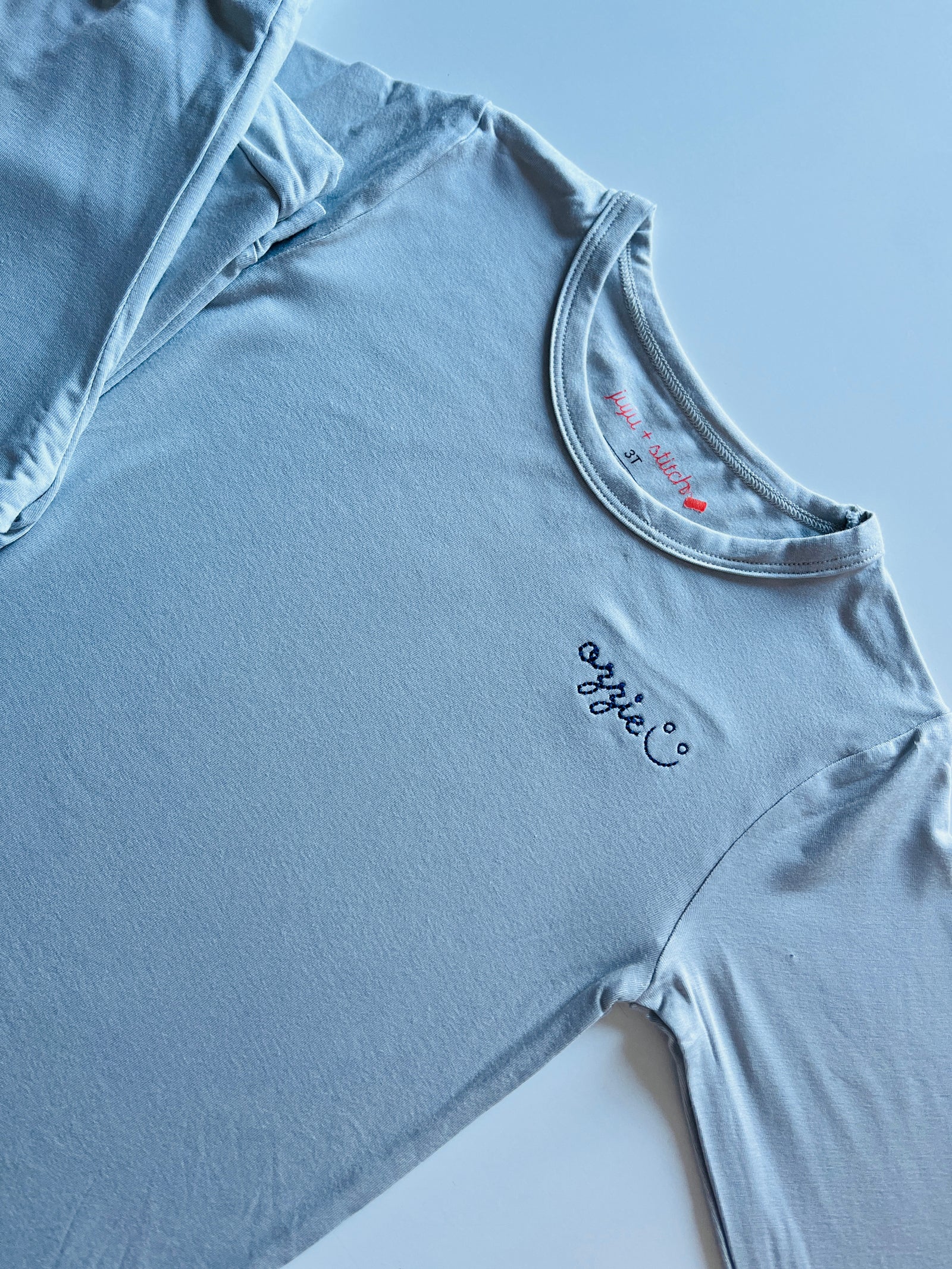 Kids bamboo cotton pajama set – personalized & custom embroidered