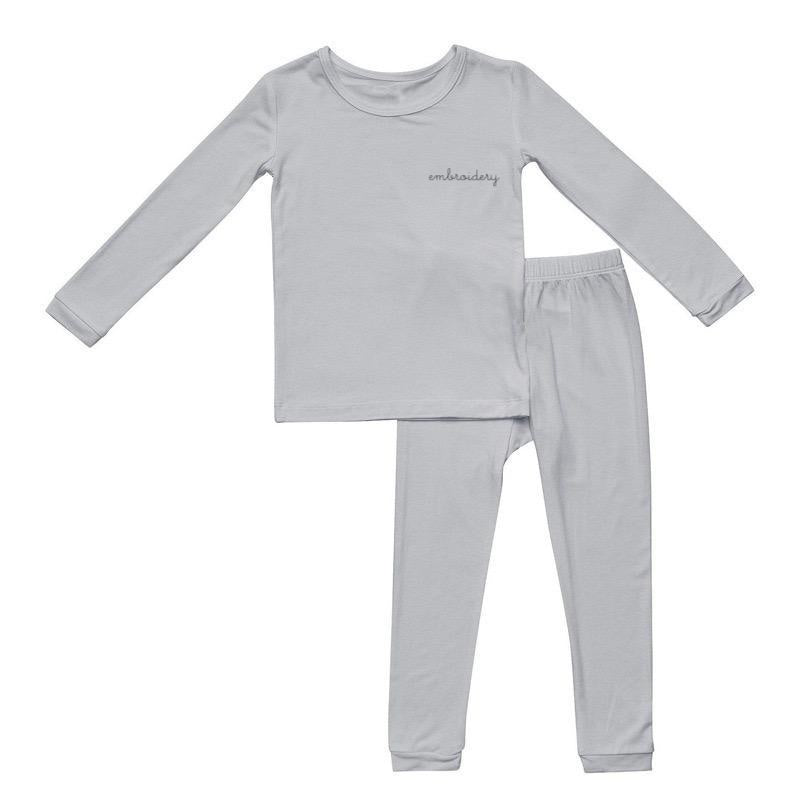Kids bamboo cotton pajama set – personalized & custom embroidered