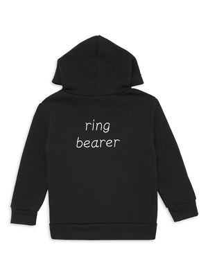 ring bearer Black Zip-Up Hoodie