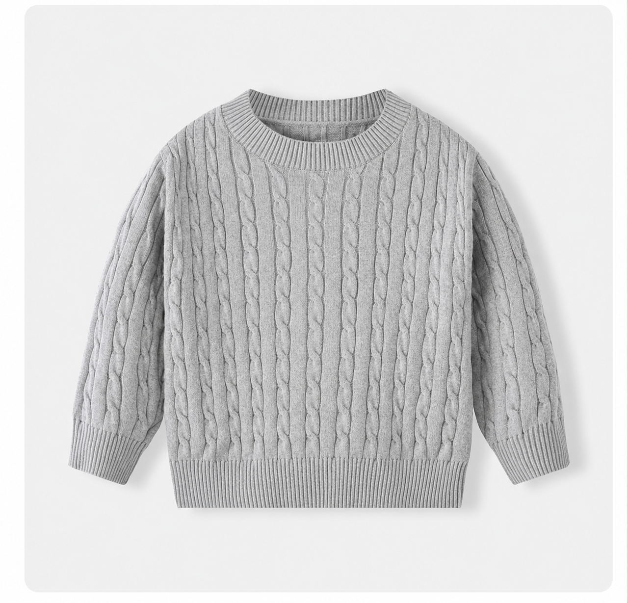 Little Kids Cable Knit Sweater - Custom Embroidered