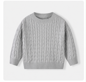 Little Kids Cable Knit Sweater - Custom Embroidered