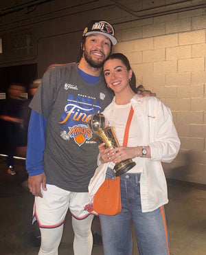 brunson knicks wife ali embroidered button down 2026 Eastern Conference Champions 