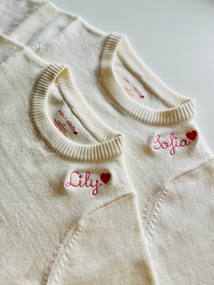 Little Kids Classic Knit Sweater - Custom Embroidered
